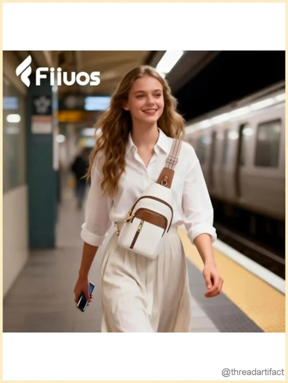 RFID Anti Theft Crossbody Sling Bag Vegan Leather Travel Purse